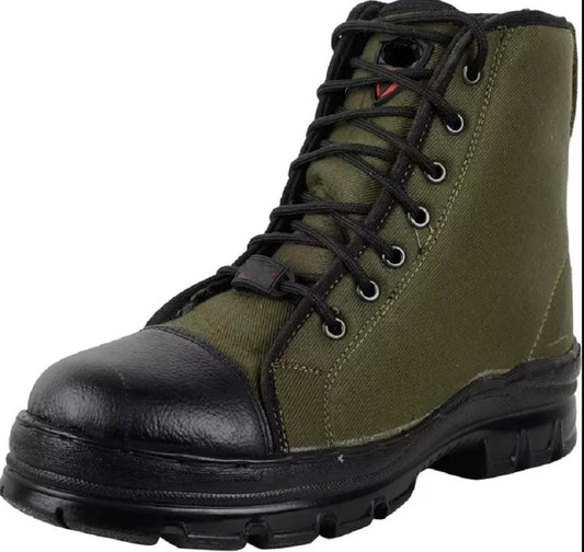 Original Tactical Combat Army Jungle Boot Oil Stain Trekking Riding Shoes Boots For Men (Green, Black)