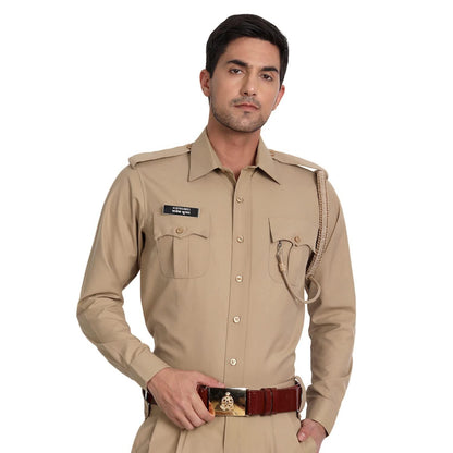 Singhania Police Khaki Full Sleeves Shirt - Uniform/Vardi 5XL