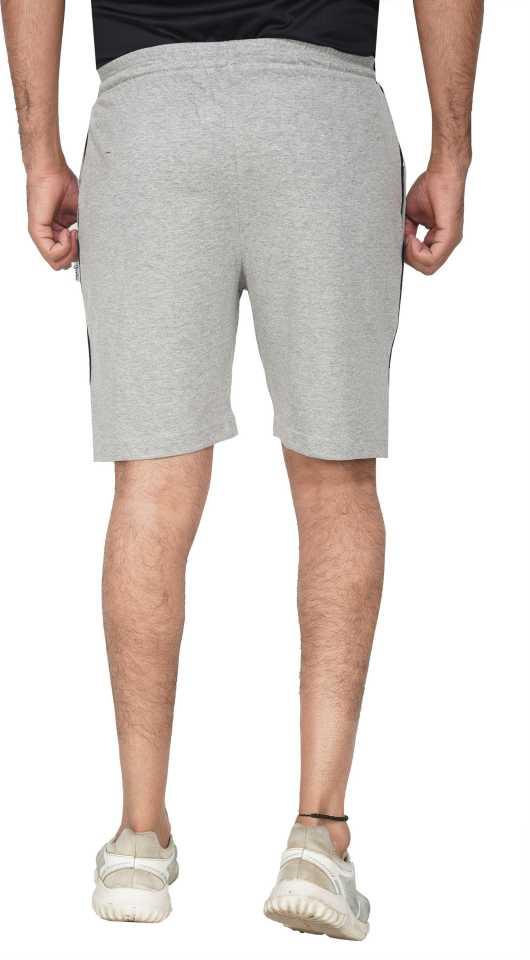 Trendzmy Solid Men Grey Basic Shorts