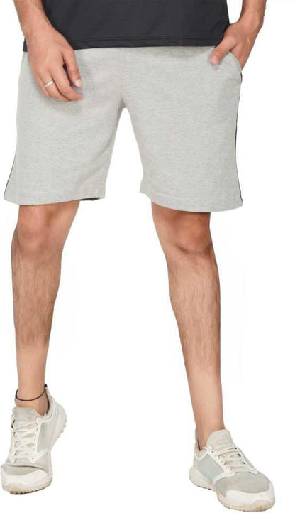 Trendzmy Solid Men Grey Basic Shorts