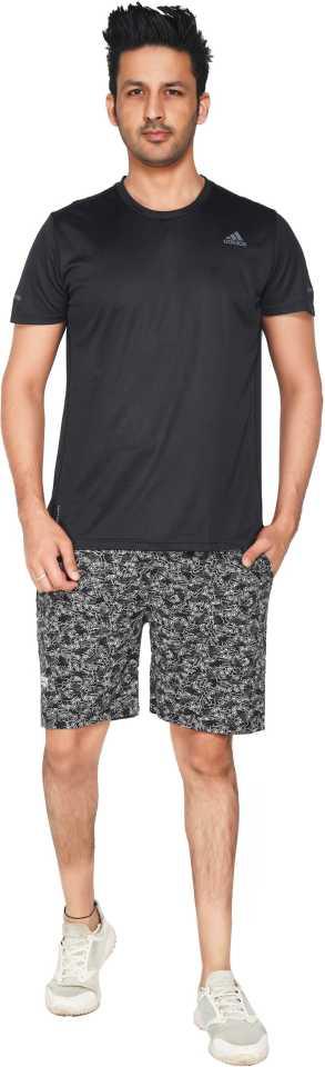 Trendzmy Printed Men Grey Basic Shorts XXL