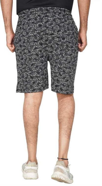 Trendzmy Printed Men Grey Basic Shorts