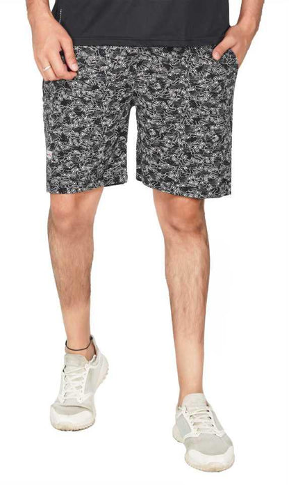 Trendzmy Printed Men Grey Basic Shorts