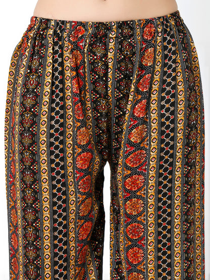 Rayon Pant Multi Color Palazzo