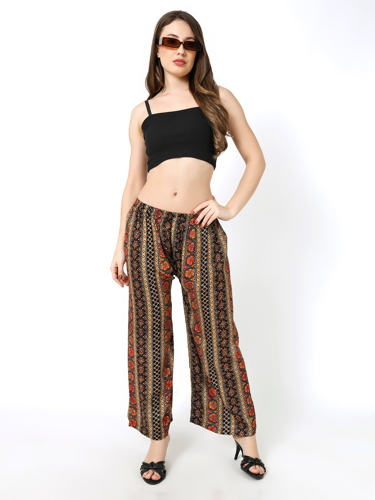 Rayon Pant Multi Color Palazzo