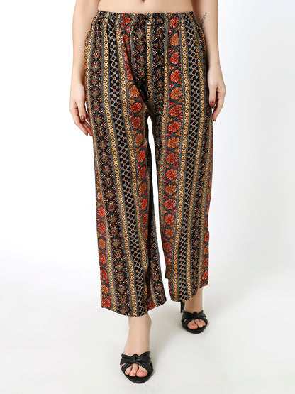 Rayon Pant Multi Color Palazzo