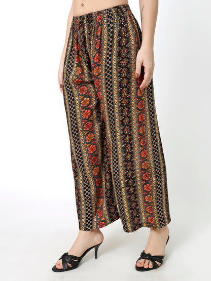 Rayon Pant Multi Color Palazzo