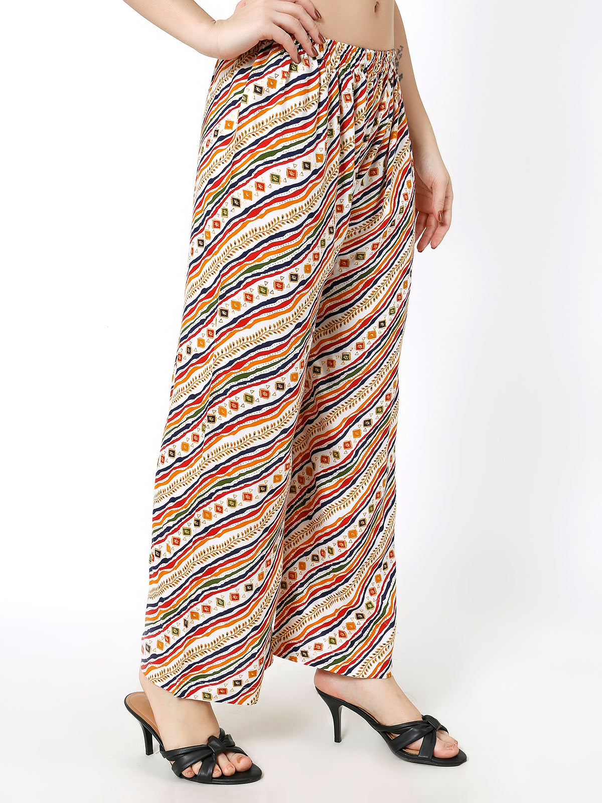 Woman's Rayon Multi Color Pant Palazzo