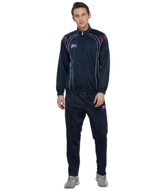 TRACKSUIT Black 435A TRENZ POLY Printed Jacket And Track Pant