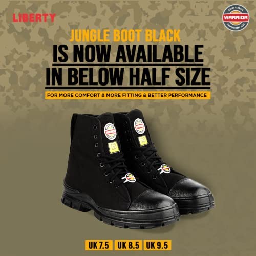 Liberty Warrior 88-46HSTG Jungle Boot for Men, Soft Toe, Black, Sizes-5UK-11UK