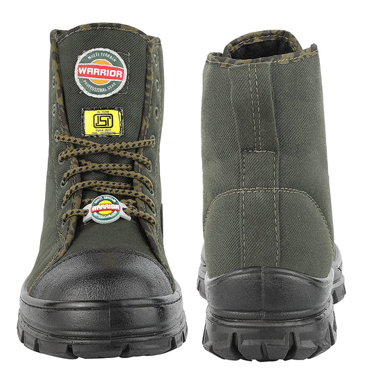 Liberty Warrior 88-46HSTG Jungle Boot for Men, Soft Toe, Olive Green & Black, Sizes-5UK-11UK