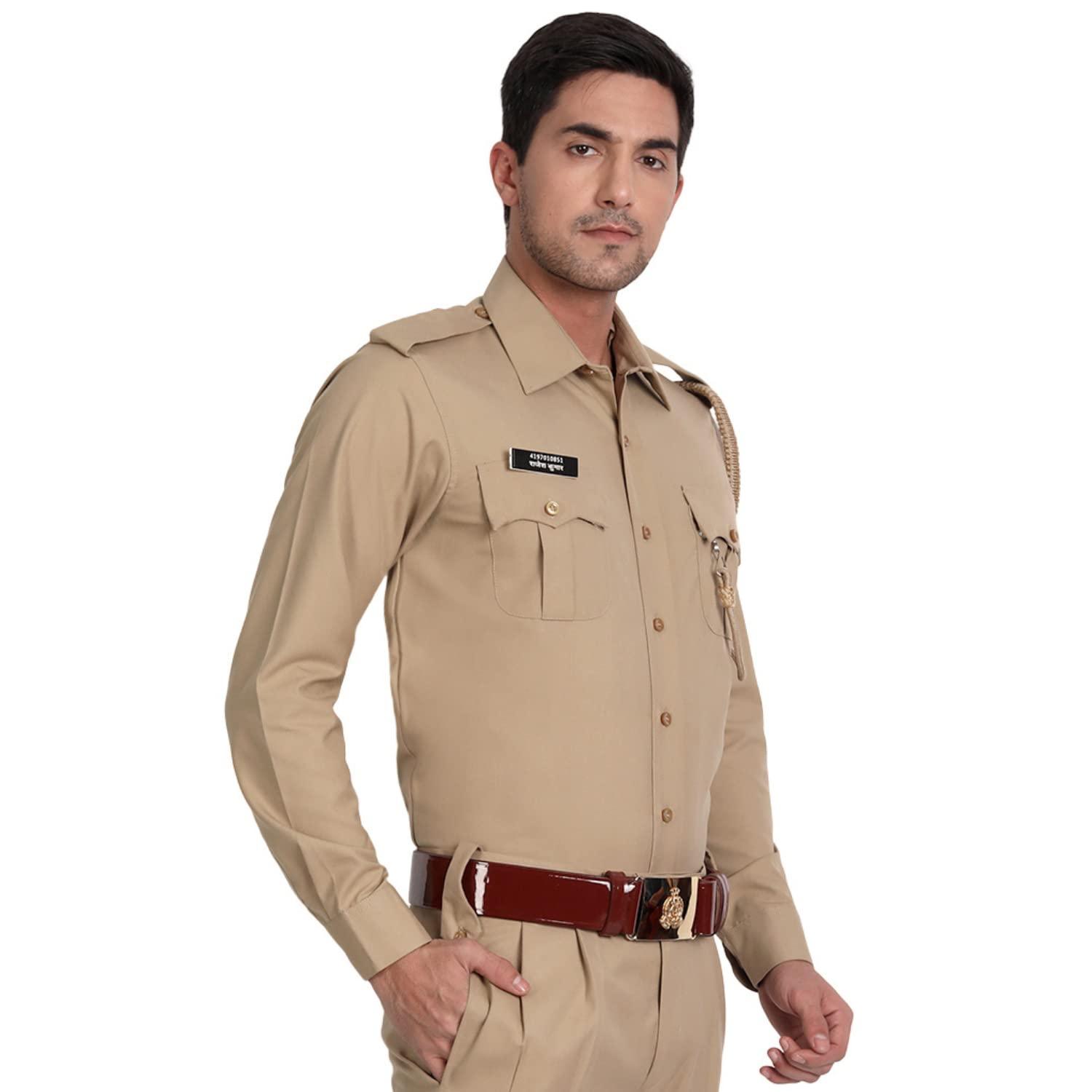 Singhania Police Khaki Full Sleeves Shirt - Uniform/Vardi