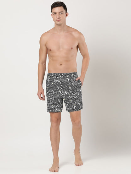 Jockey Men's Super Combed Cotton Satin Weave Printed Boxer Shorts with Side Pocket - Assorted