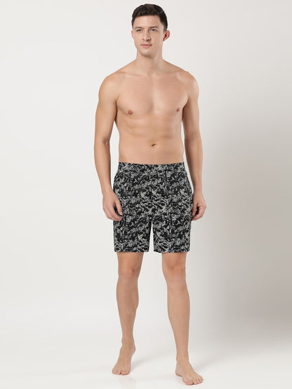 Jockey Men's Super Combed Cotton Satin Weave Printed Boxer Shorts with Side Pocket - Assorted