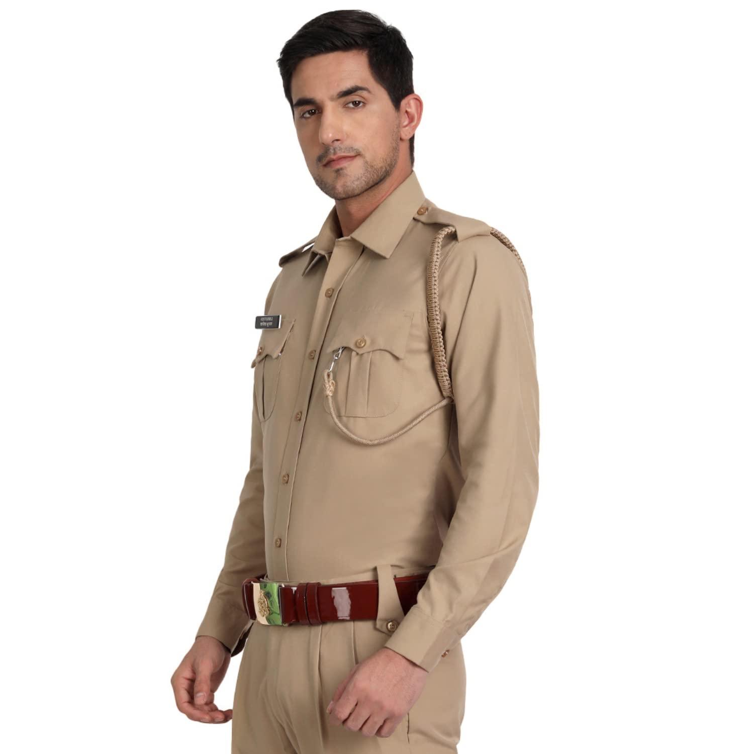 Singhania Police Khaki Full Sleeves Shirt - Uniform/Vardi