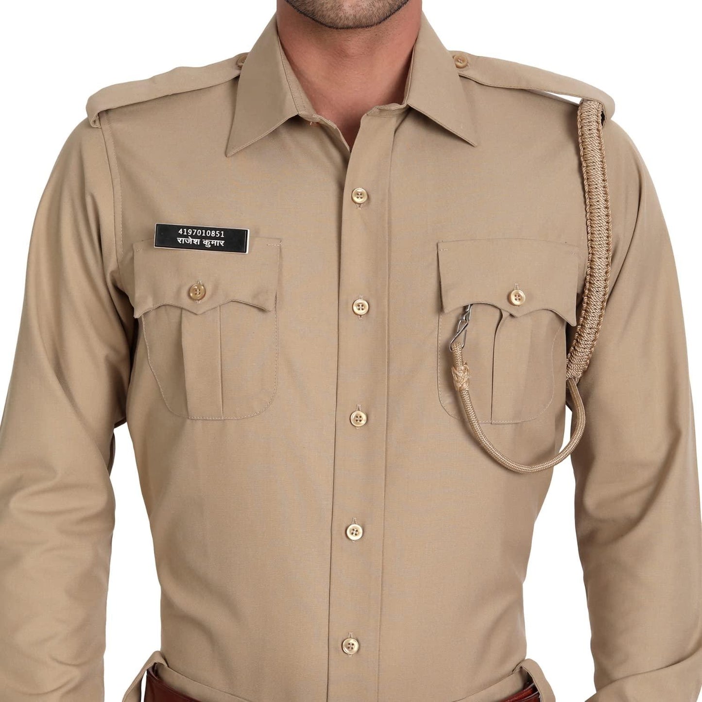 Singhania Police Khaki Full Sleeves Shirt - Uniform/Vardi