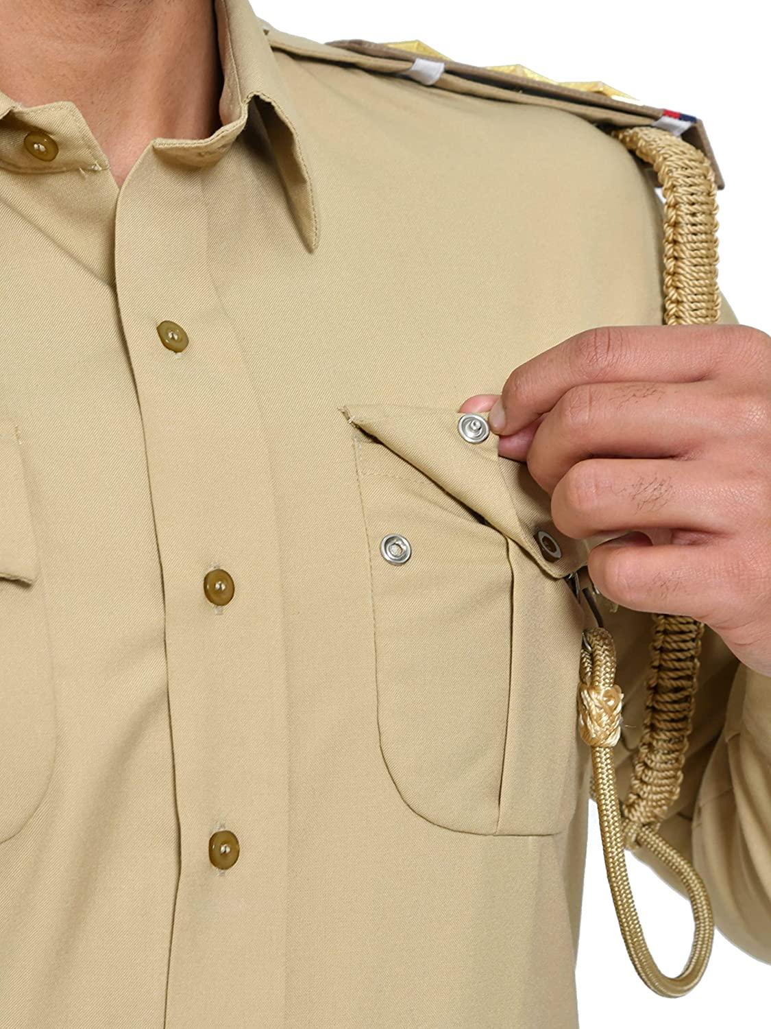 Singhania Police Khaki Full Sleeves Shirt - Uniform/Vardi