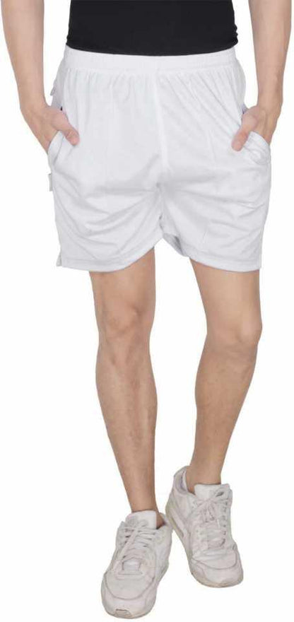 Trendzmy Solid Men White Basic Shorts XXL