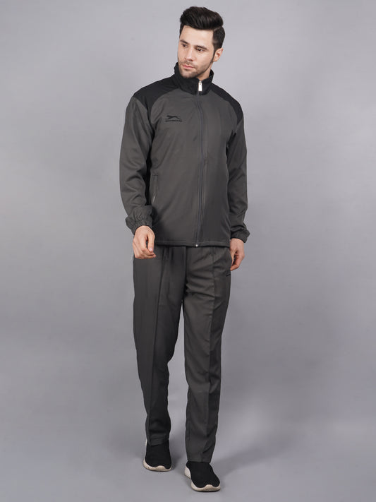 Men Dark grey and black Court essential tracksuit 424-B