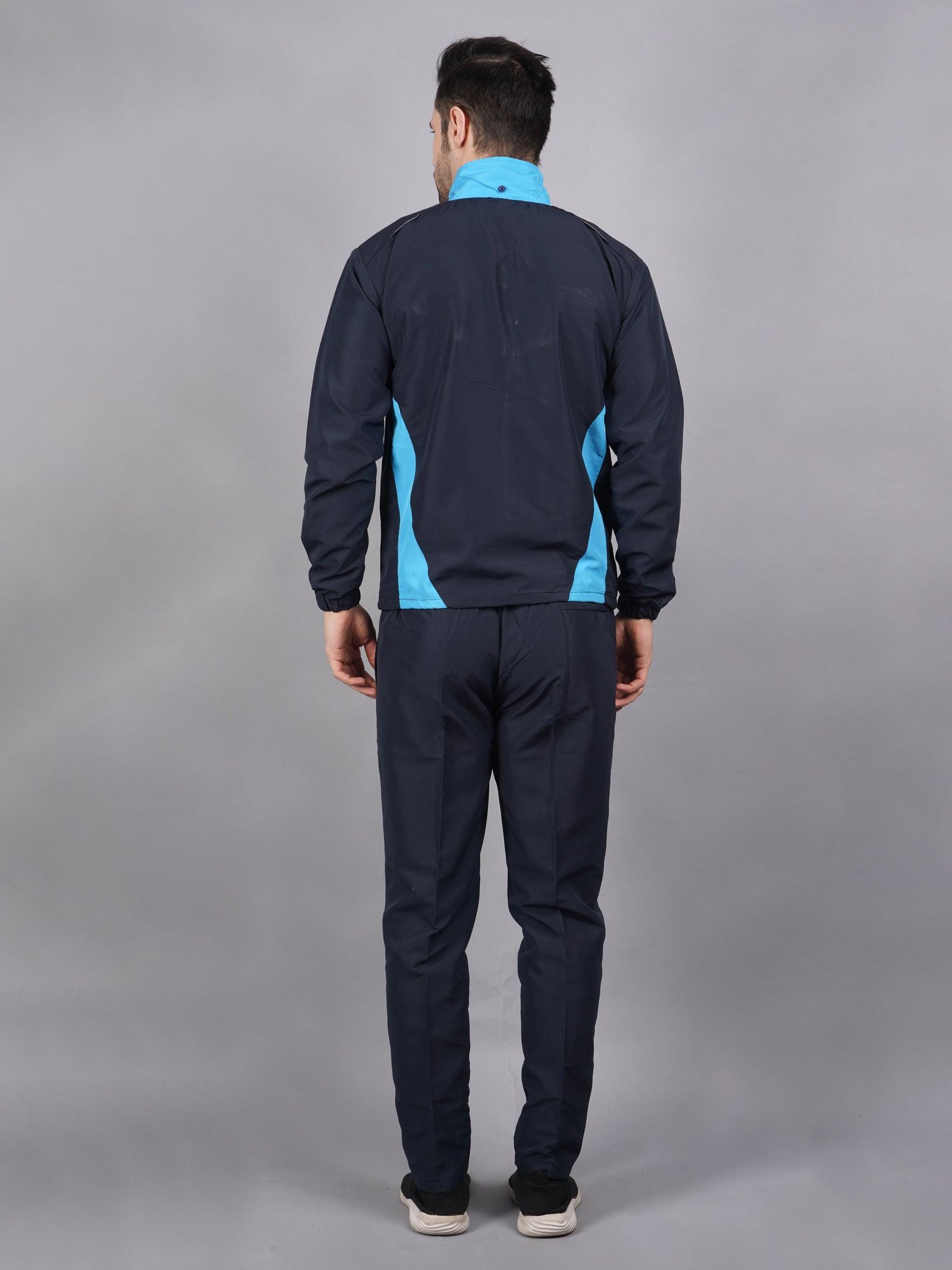 Men 422A NAVY/CYAN T.P Navy and cyan blue Ultra-boost tracksuit