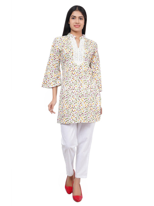 Trendzmy Women Multi Floral Printed Straight Kurta XXXL