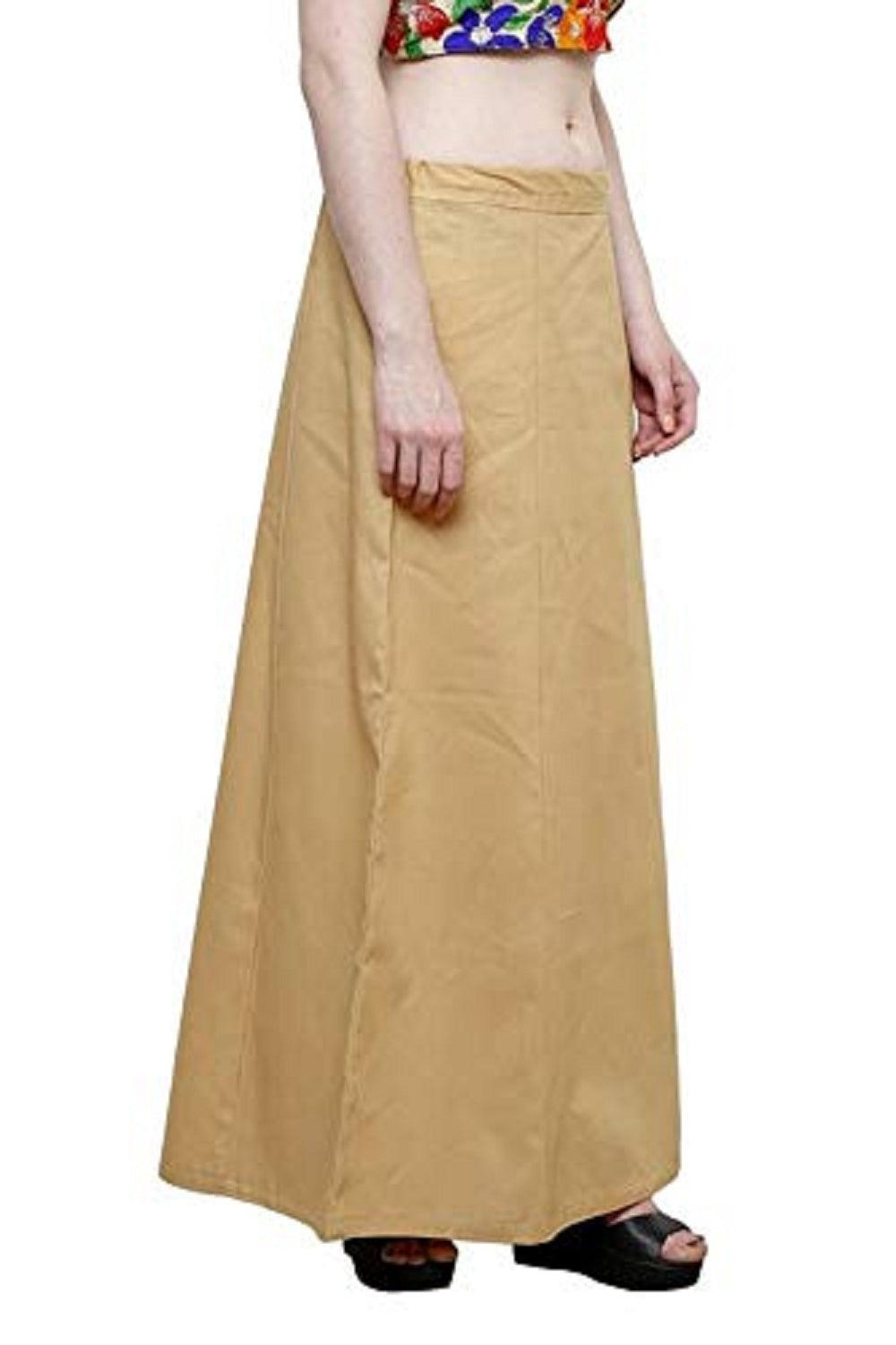 Singhania Clothing woman's Elegant Look Ethnic Wear Cotton Petticoat Beige Pack of 1