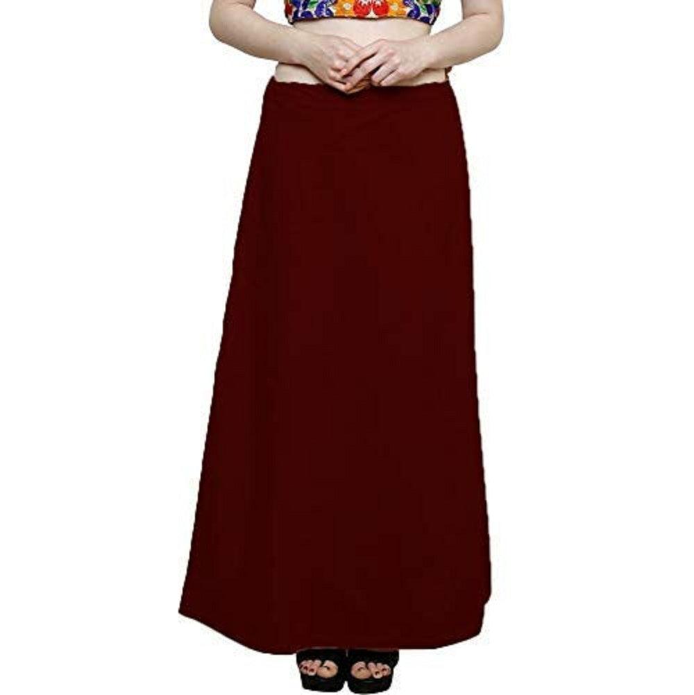 Singhania Clothing woman's Elegant Look Ethnic Wear Cotton Petticoat Maroon Pack of 1 Default Title