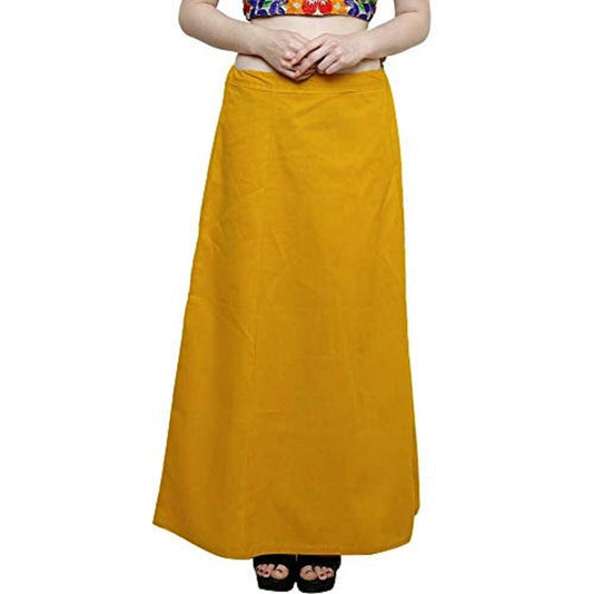 Singhania Clothing woman's Elegant Look Ethnic Wear Cotton Petticoat Gold Pack of 1 Default Title