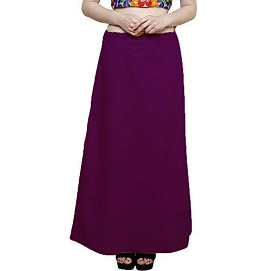 Singhania Clothing woman's Elegant Look Ethnic Wear Cotton Petticoat Dark Purple Pack of 1 Default Title