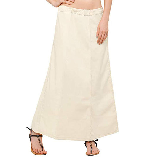 Singhania Clothing woman's Elegant Look Ethnic Wear Cotton Petticoat Cream Pack of 1 Default Title