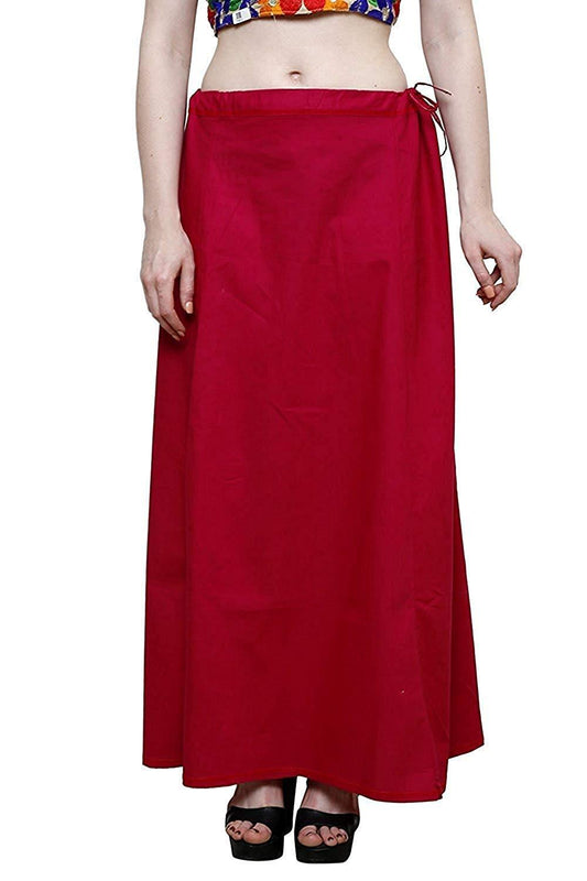 Singhania Clothing woman's Elegant Look Ethnic Wear Cotton Petticoat Dark Red Pack of 1 Default Title