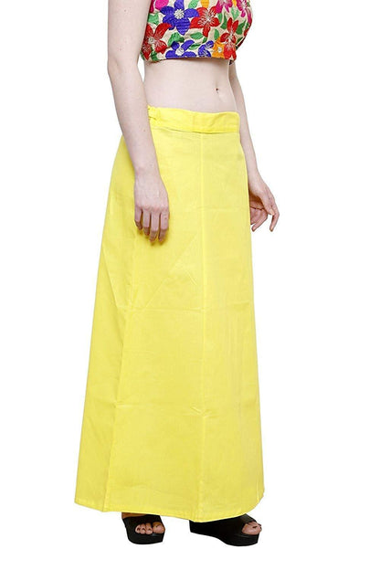 Singhania Clothing woman's Elegant Look Ethnic Wear Cotton Petticoat Lemon Yellow Pack of 1