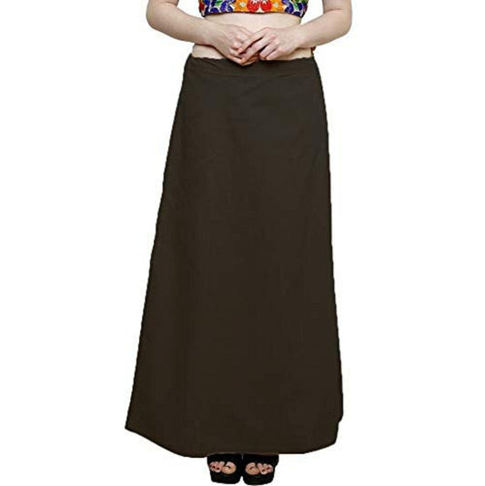 Singhania Clothing woman's Elegant Look Ethnic Wear Cotton Petticoat Dark Coffee Pack of 1 Default Title