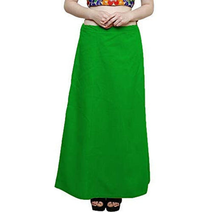 Singhania Clothing woman's Elegant Look Ethnic Wear Cotton Petticoat Green Pack of 1 Default Title