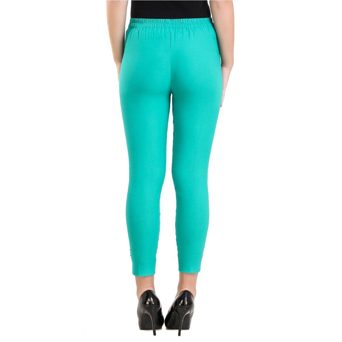 Trendzmy Woman's Rayon Plain Rama Green Pant Palazzo