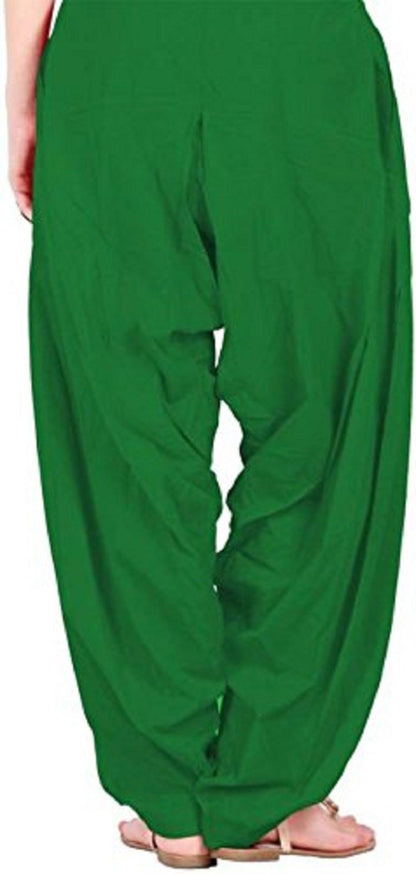 Trendzmy Pure Cotton Solid Women Green Coffee Salwar Pack of 2