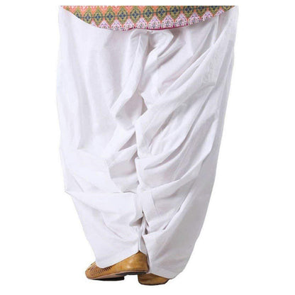 Trendzmy Pure Cotton Solid Women White Black Salwar Pack of 2