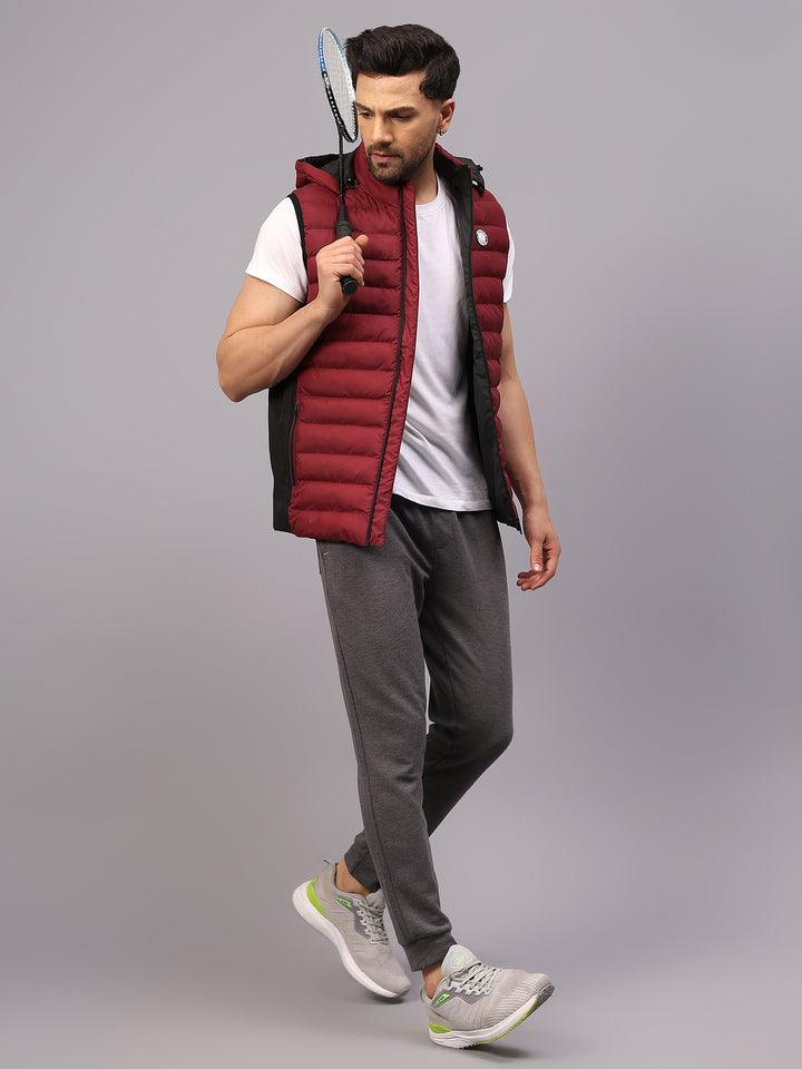 Men's |Sleeveless Puffer Reversible| Wine Black S