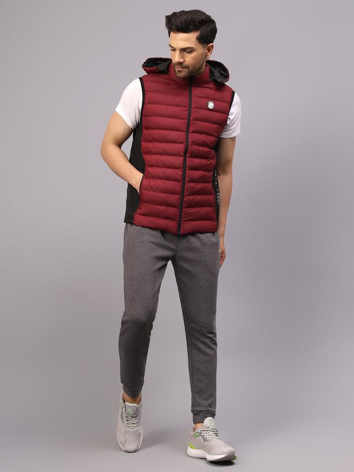 Men's |Sleeveless Puffer Reversible| Wine Black