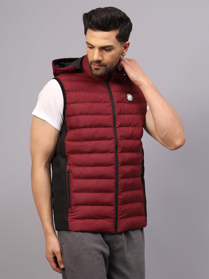 Men's |Sleeveless Puffer Reversible| Wine Black