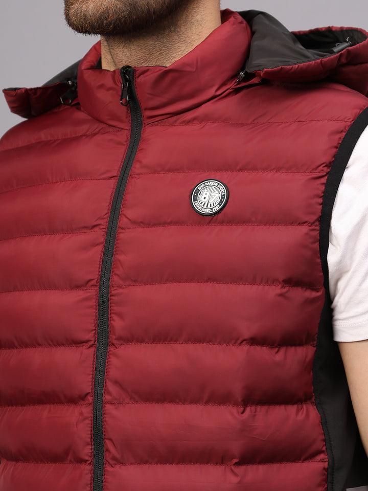 Men's |Sleeveless Puffer Reversible| Wine Black