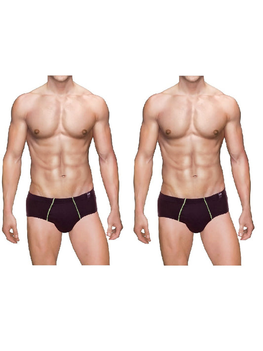 EURO MULTI COLOUR PLAIN BRIEF PACK OF 2