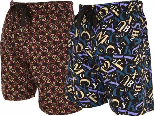 Bumchums Printed Men Multicolor Bermuda Shorts Pack Of 2