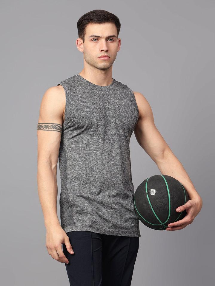 Seamless Training Men's Vest Gray